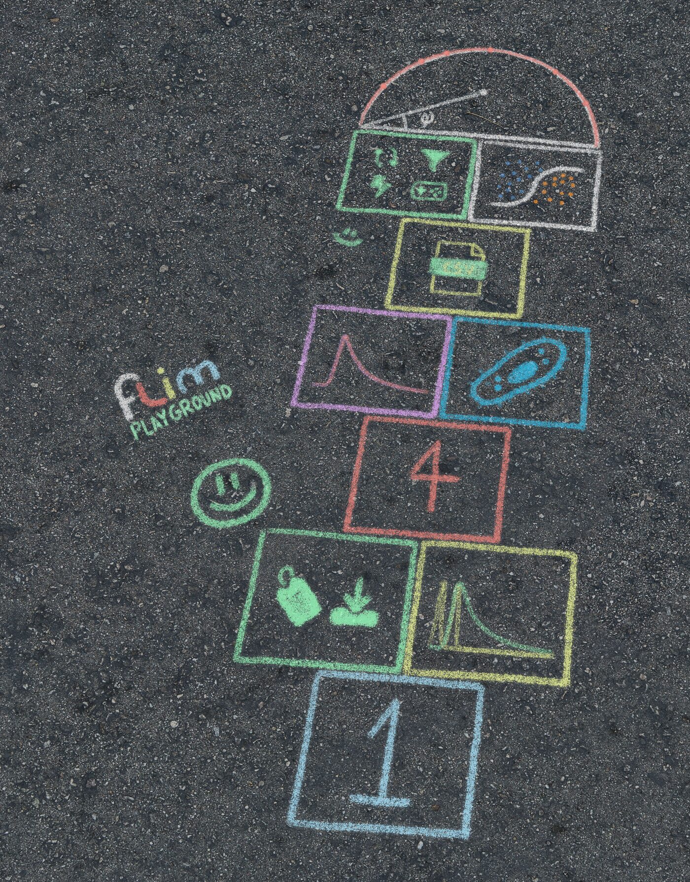 FLIM Playground hopscotch court overview